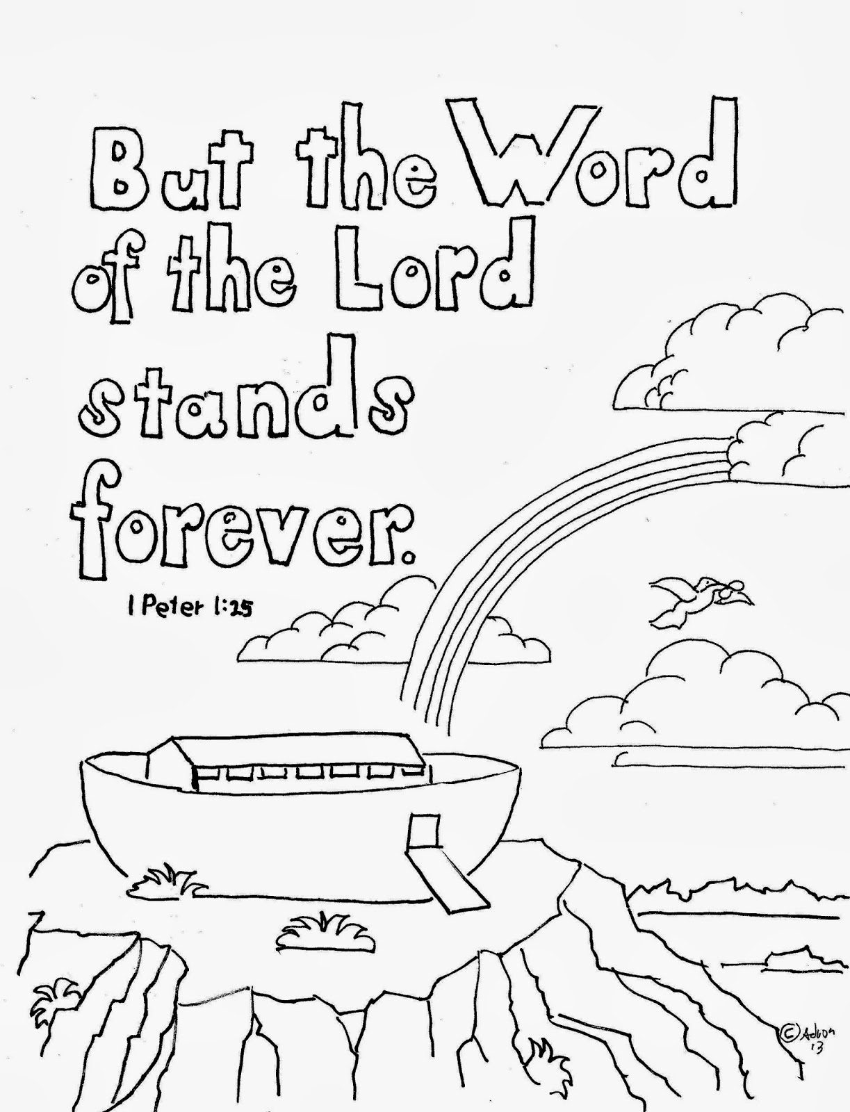 Psalm 119 105 Page Coloring Pages
